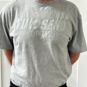 Full Send Gray Short Sleeve Crew Neck Tee